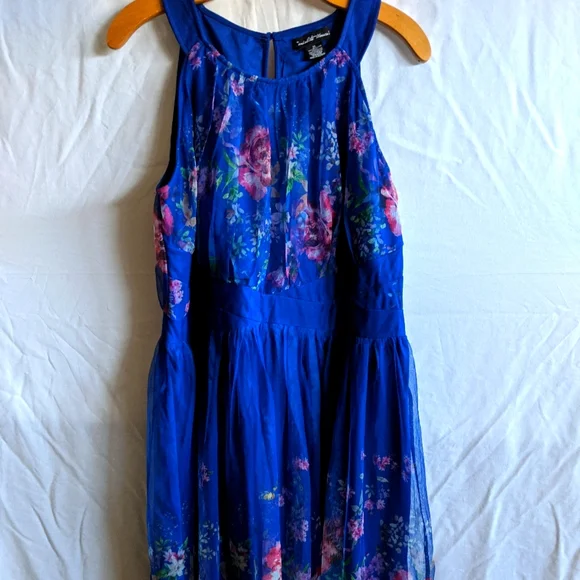 candalite blue dress Candalite Petite Women's Navy Blue Lace Dress Medium Mother Of Bride Groom